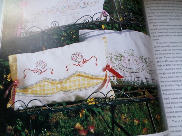 Embroidered Towels Made Into Pillow CoversTURES