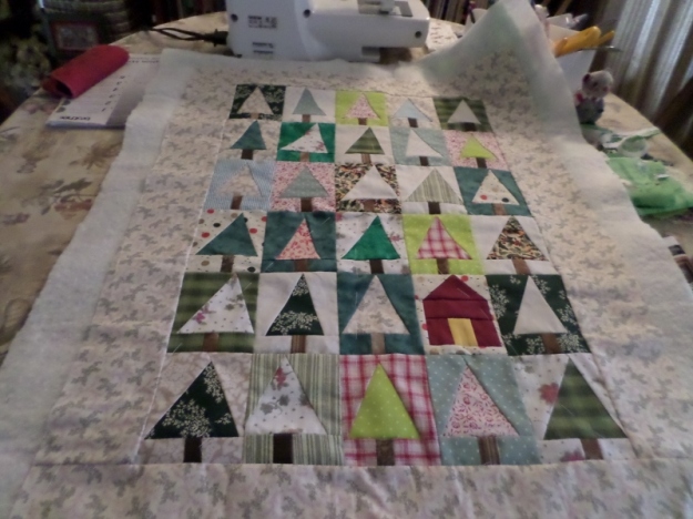 finished quilt top ready for quilting