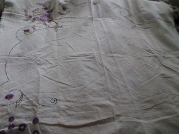 muslin cloth with stamped corners