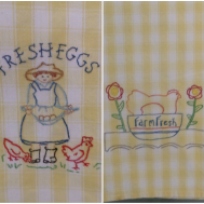 Eggs Embroidered Towel
